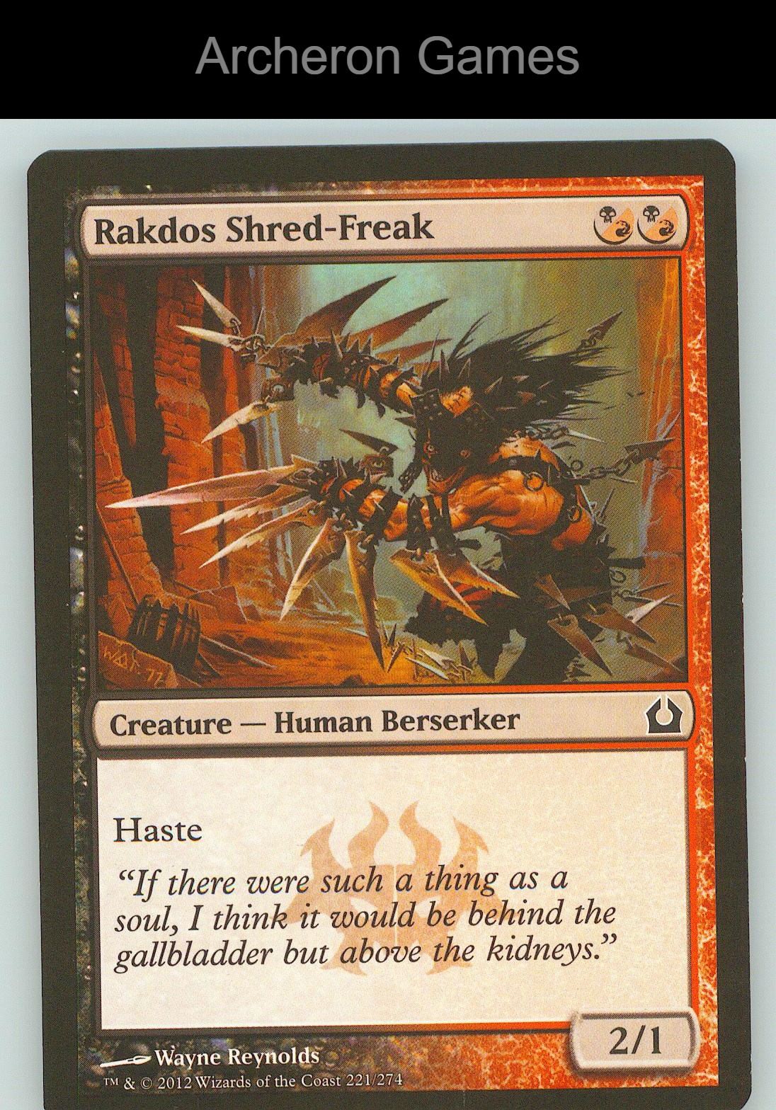 Rakdos Shred-Freak RTR 221 C MTG Card NM/EX+