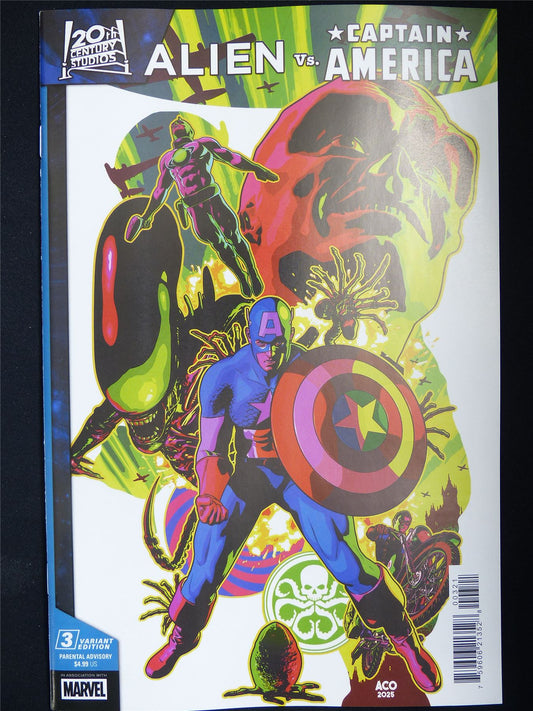 ALIEN vs Captain America #3 Variant - B&B Mar 2026 Marvel Comic #1FE