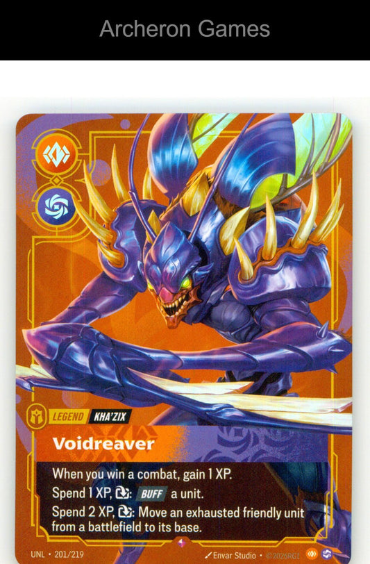 Kha'Zix - Voidreaver UNL 201/219 R Unleashed Riftbound Card