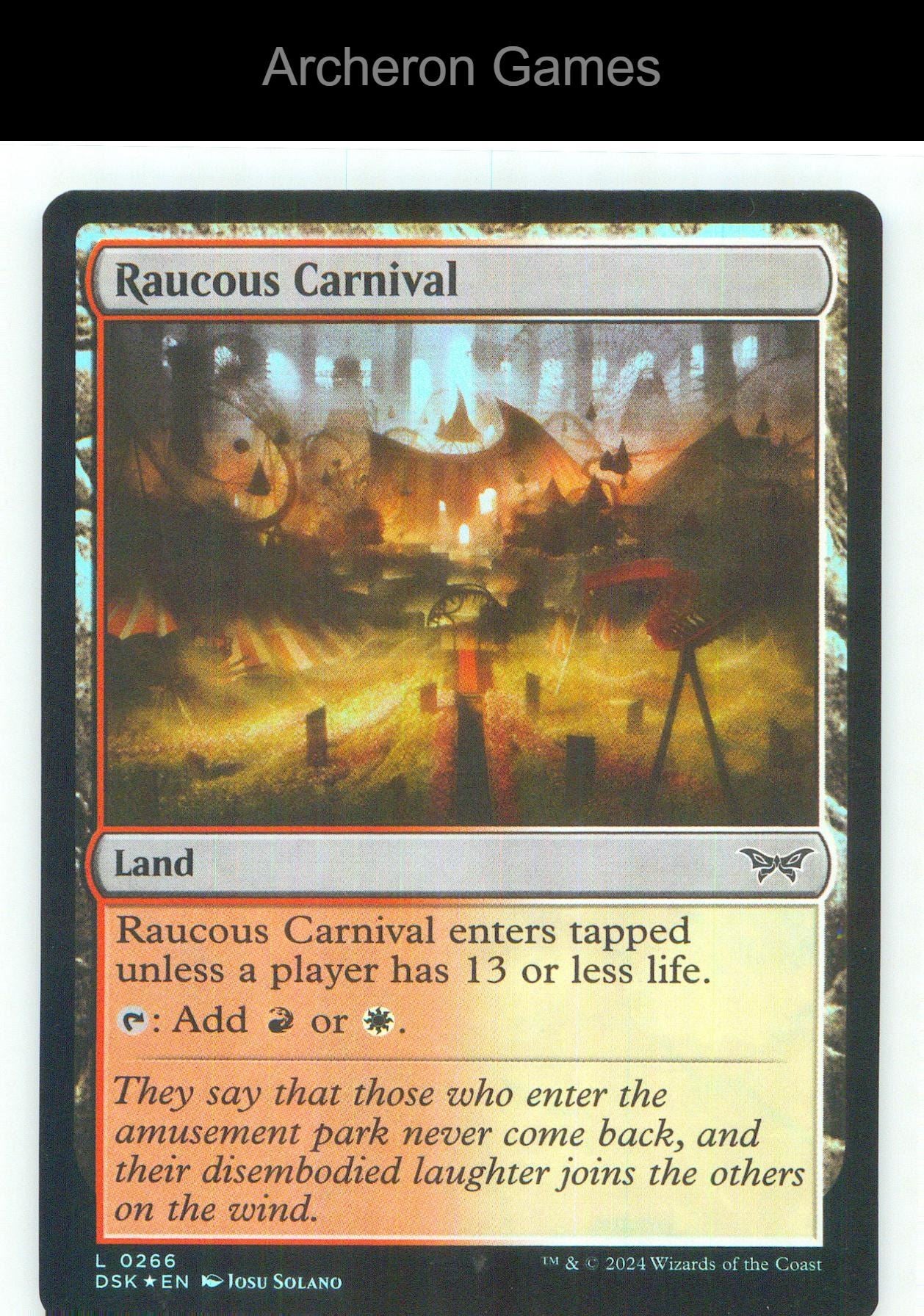 Raucous Carnival DSK 266 Land MTG Card NM/EX+ Foil
