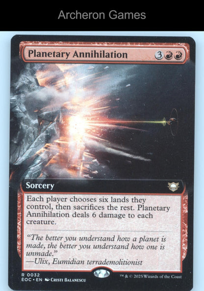 Planetary Annihilation (Extended Art) 32 MTG Card Commander: Edge of Eternities