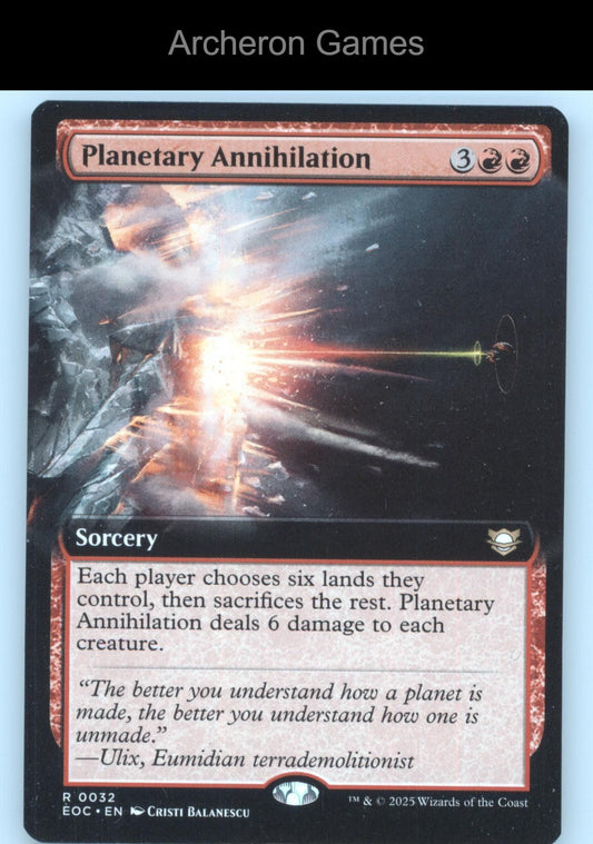Planetary Annihilation (Extended Art) 32 MTG Card Commander: Edge of Eternities