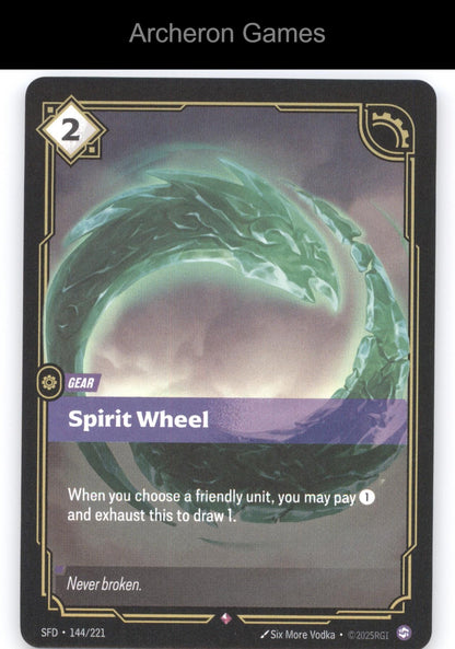Spirit Wheel SFD 144/221 R  Card Spiritforged
