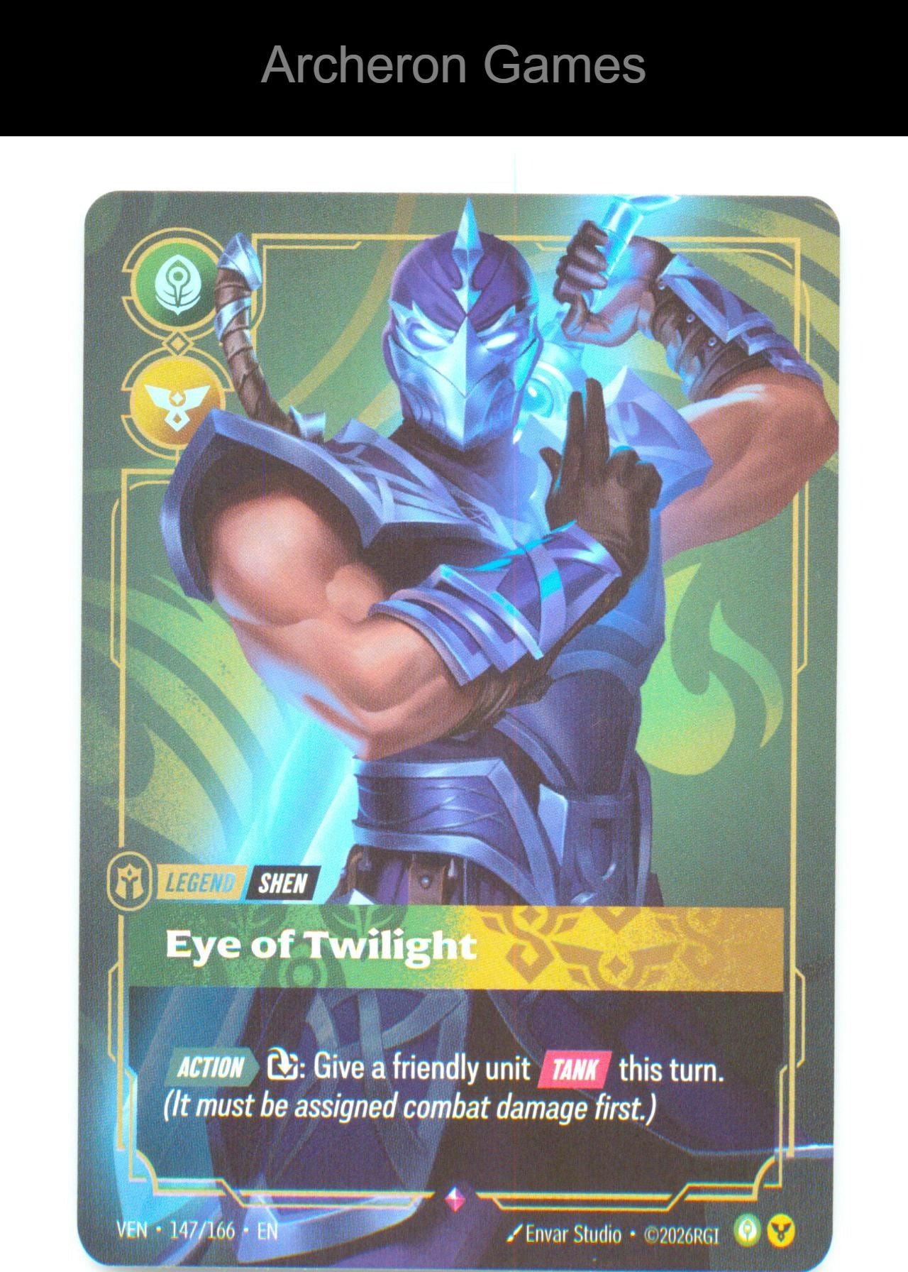 Shen - Eye of Twilight VEN 147/166 R Vendetta Riftbound Card Foil