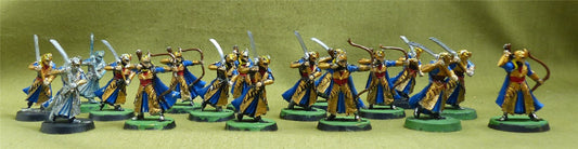 Classic Metal Elf Archers & Swordsmen set of 17 - Warhammer Lord of the Rings #12G