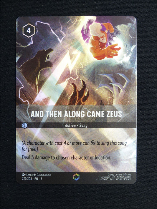 And Then Along Came Zeus 222/204 Enchanted Foil - Lorcana Card #1ZJ