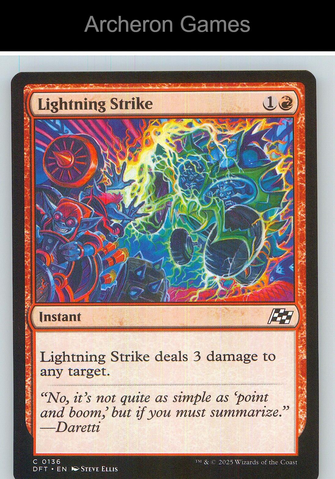 Lightning Strike DFT 136 C MTG Card NM/EX+