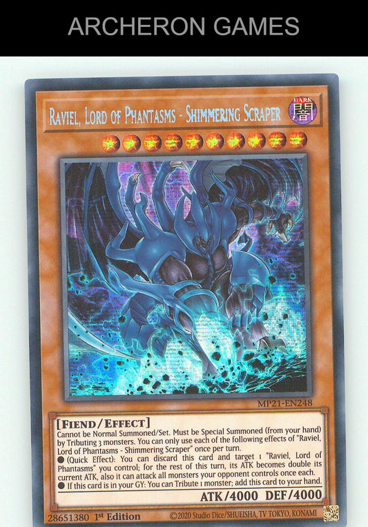 Raviel, Lord of Phantasms - Shimmering Scraper SEC YUGIOH Card