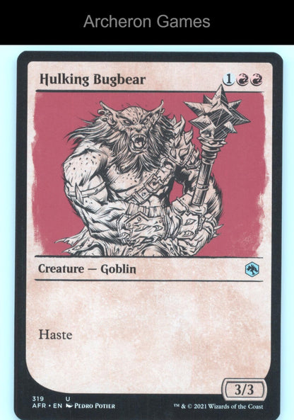 Hulking Bugbear (Showcase) 319 UC MTG Card Adventures in the Forgotten Realms