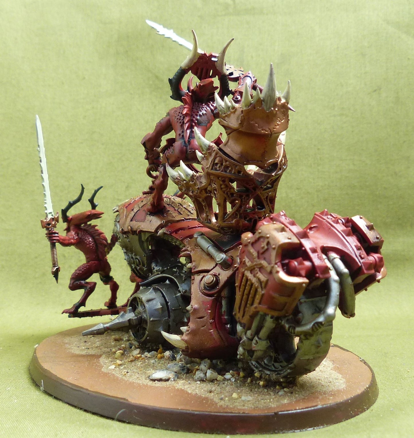 Rendmaster Herald of Khorne on Blood Throne painted - Chaos Daemons - Warhammer 40K #JZ