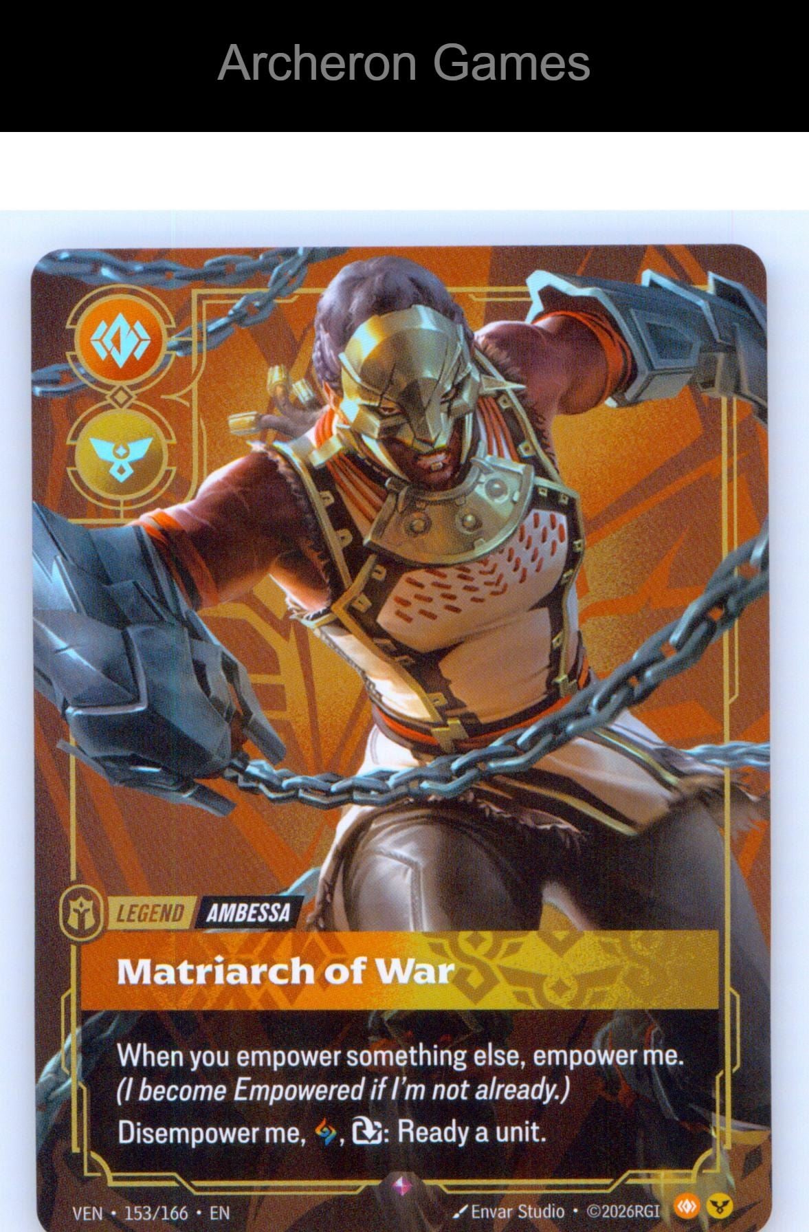 Ambessa - Matriarch of War VEN 153/166 R Vendetta Riftbound Card