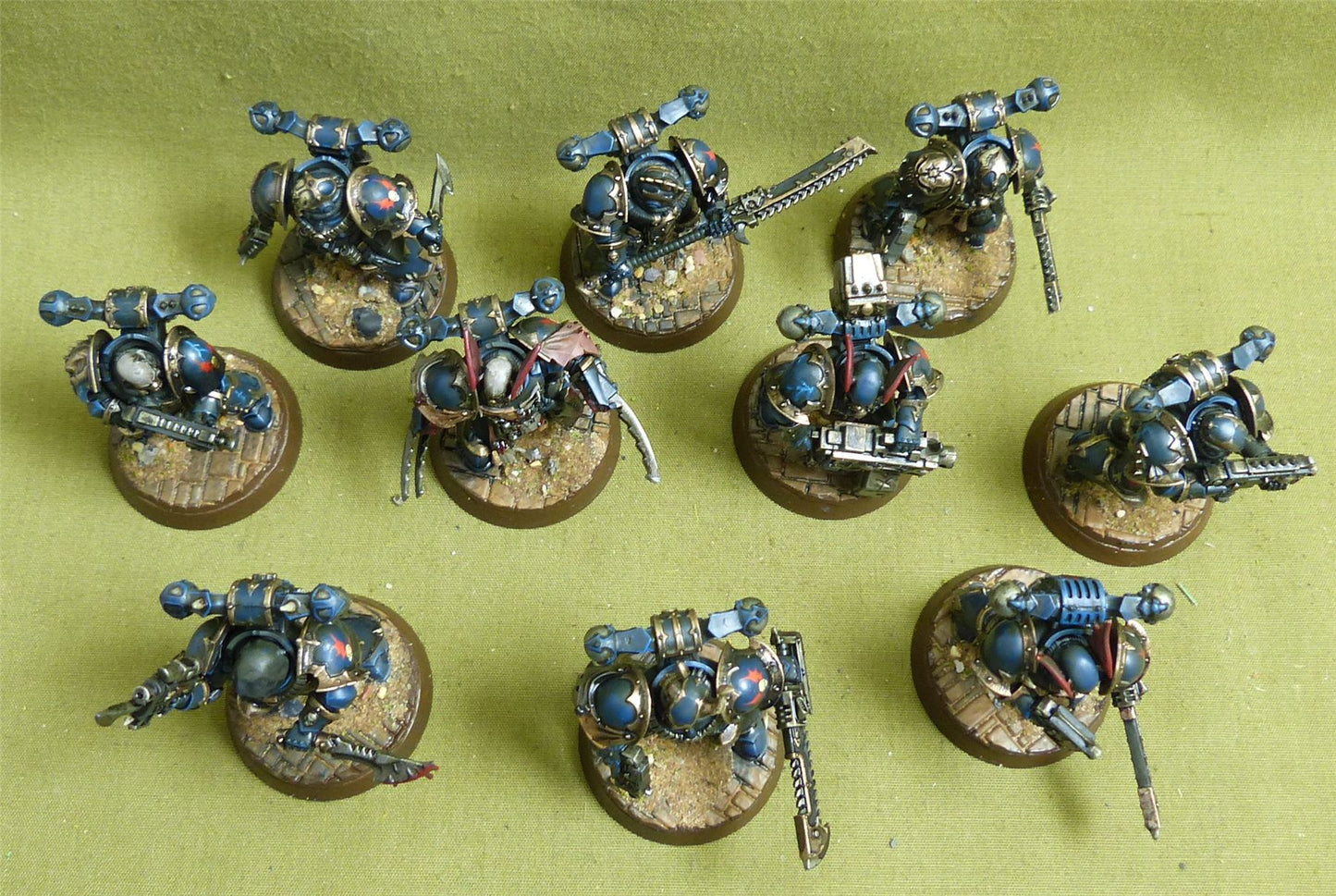 Legionaries with upgrade painted - Night Lords - Warhammer 40K #2NQ
