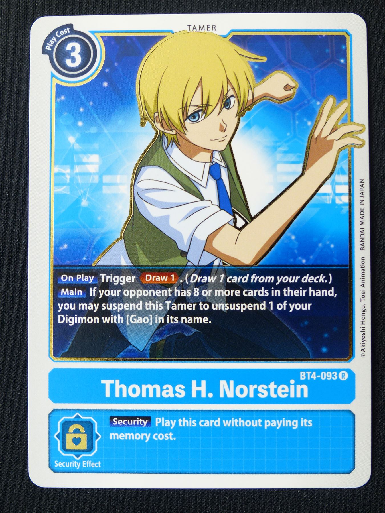 Thomas H. Norstein BT4-093 R - Digimon Card #19L