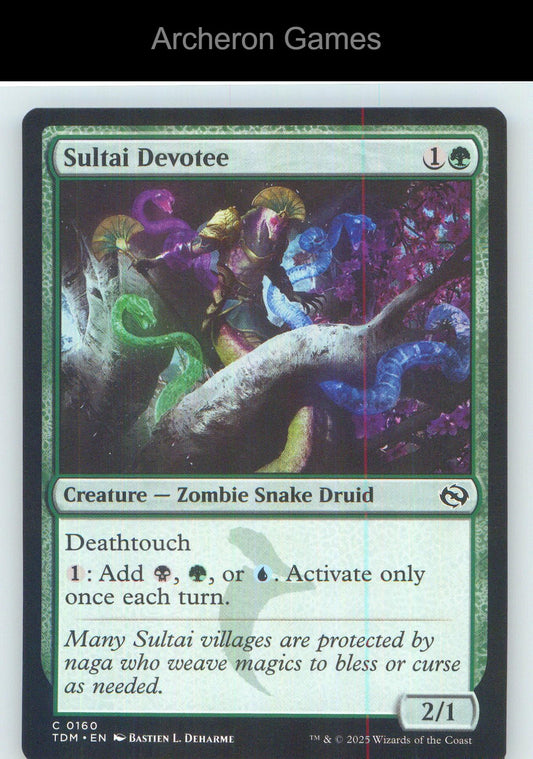 Sultai Devotee TDM 160 C MTG Card NM/EX+