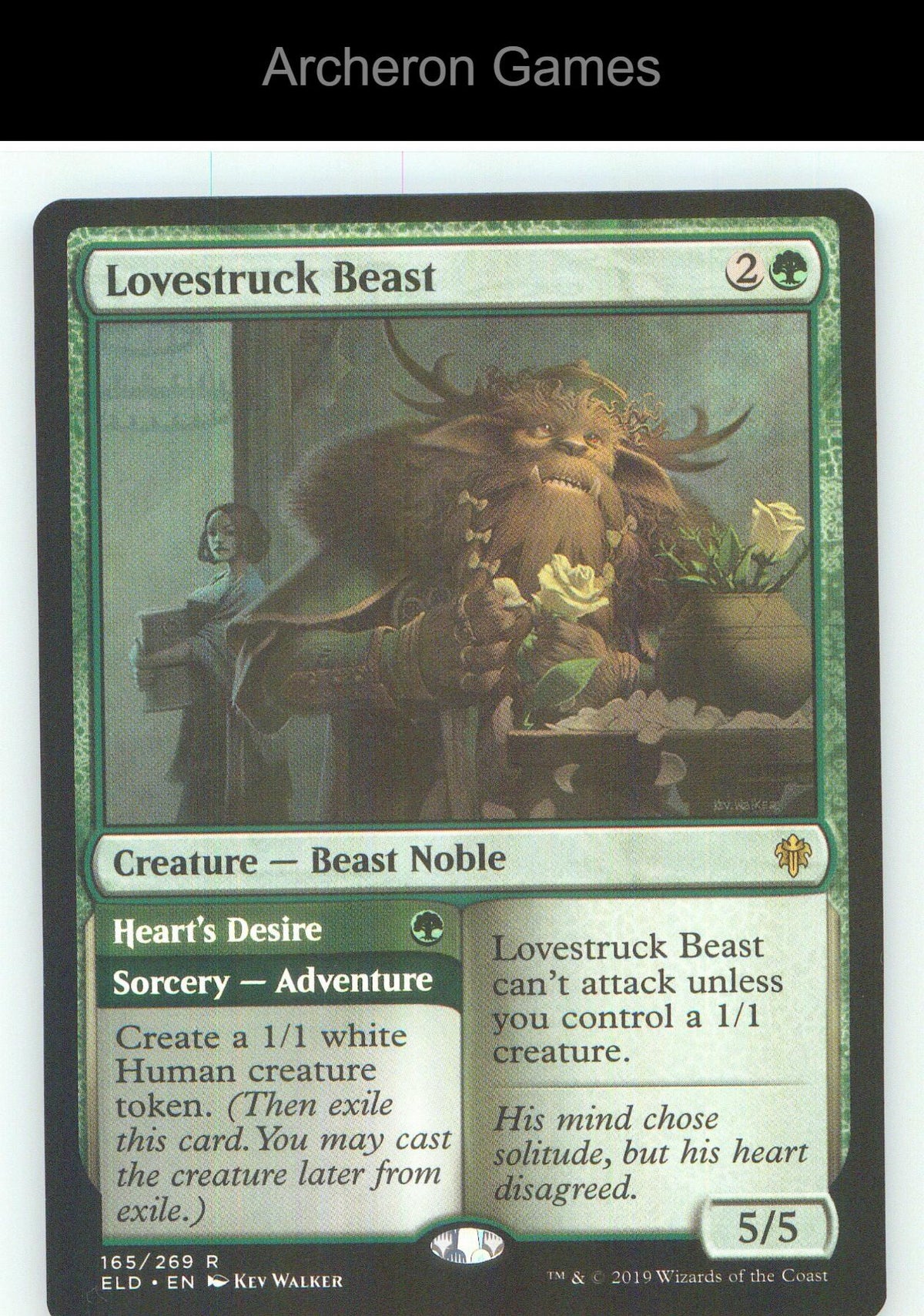Lovestruck Beast ELD 165 R MTG Card NM/EX+
