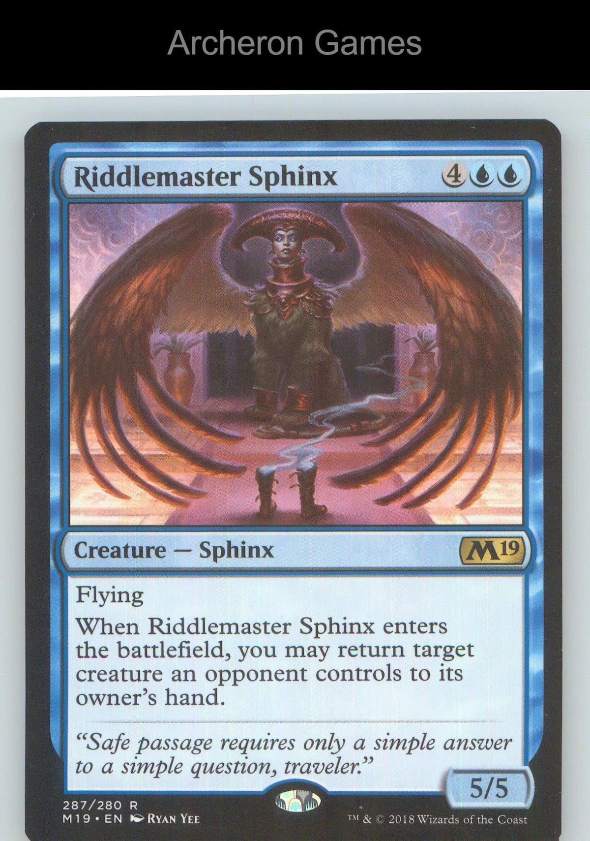 Riddlemaster Sphinx M19 287 R MTG Card NM/EX+