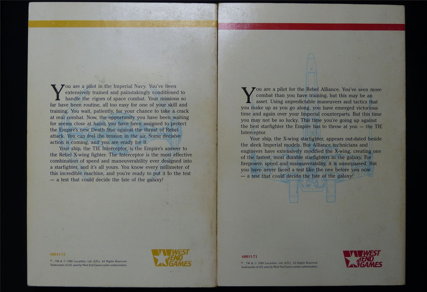 Star Wars: Starfighter battle Book Bundle - Roleplay Softback #E2