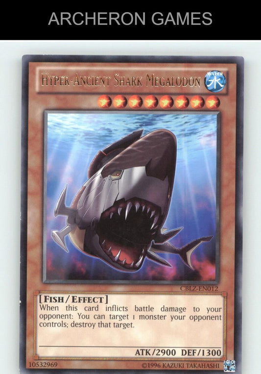 Hyper-Ancient Shark Megalodon R YUGIOH Card