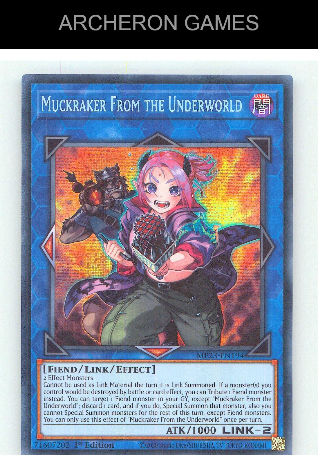 Muckraker From the Underworld SEC YUGIOH Card 1st Edition