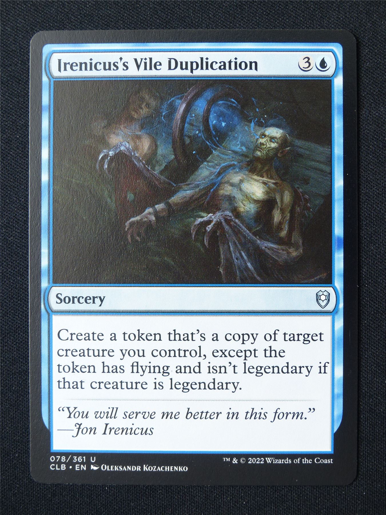 Irenicus's Vile Duplication - CLB - Mtg Card #78Q