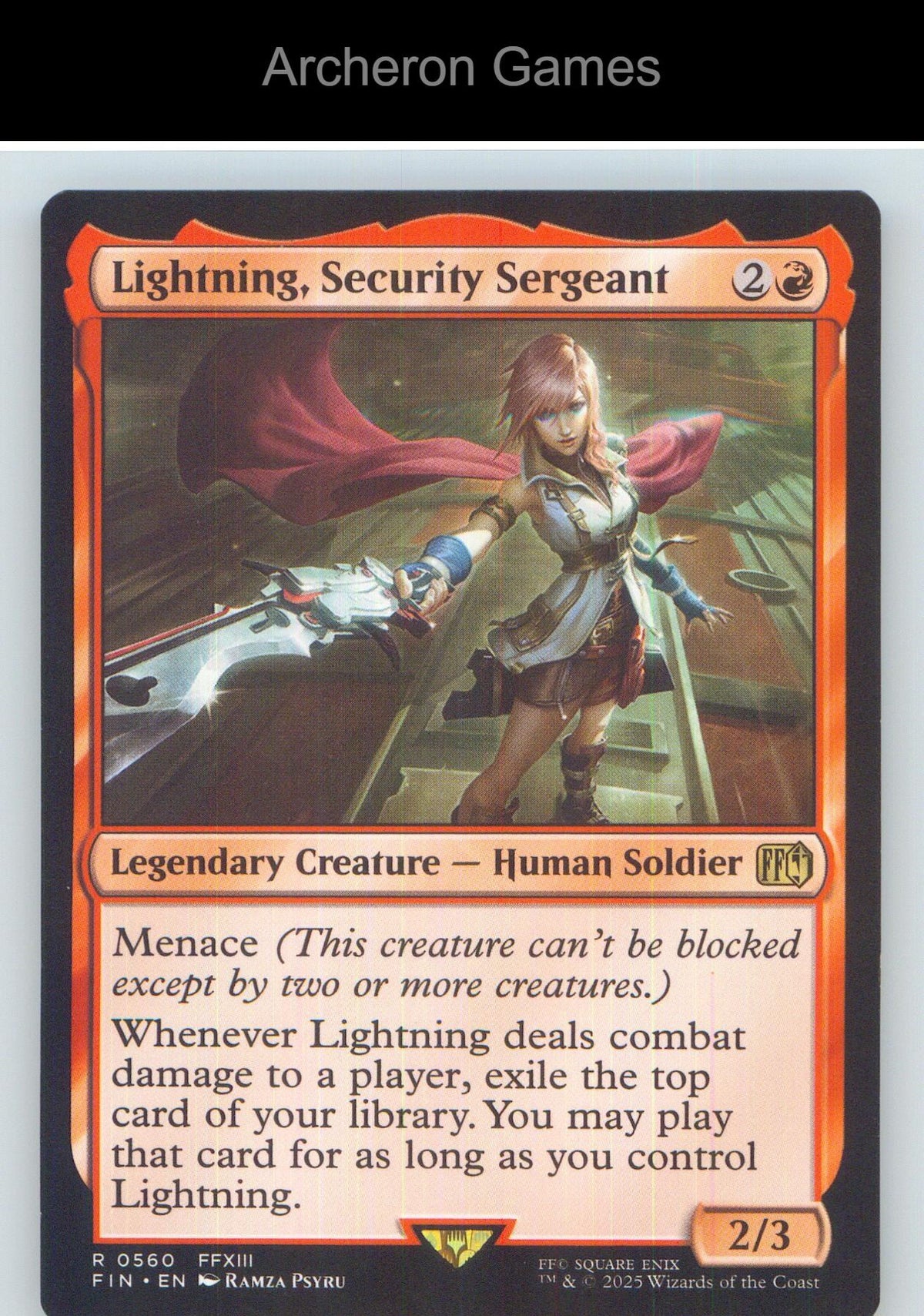 Lightning, Security Sergeant FIN 560 R MTG Card NM/EX+