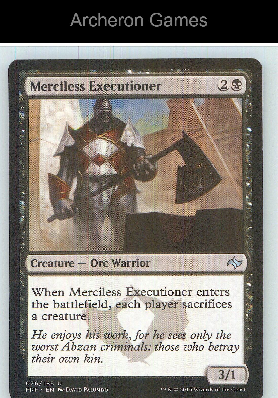 Merciless Executioner FRF 76 UC MTG Card NM/EX+