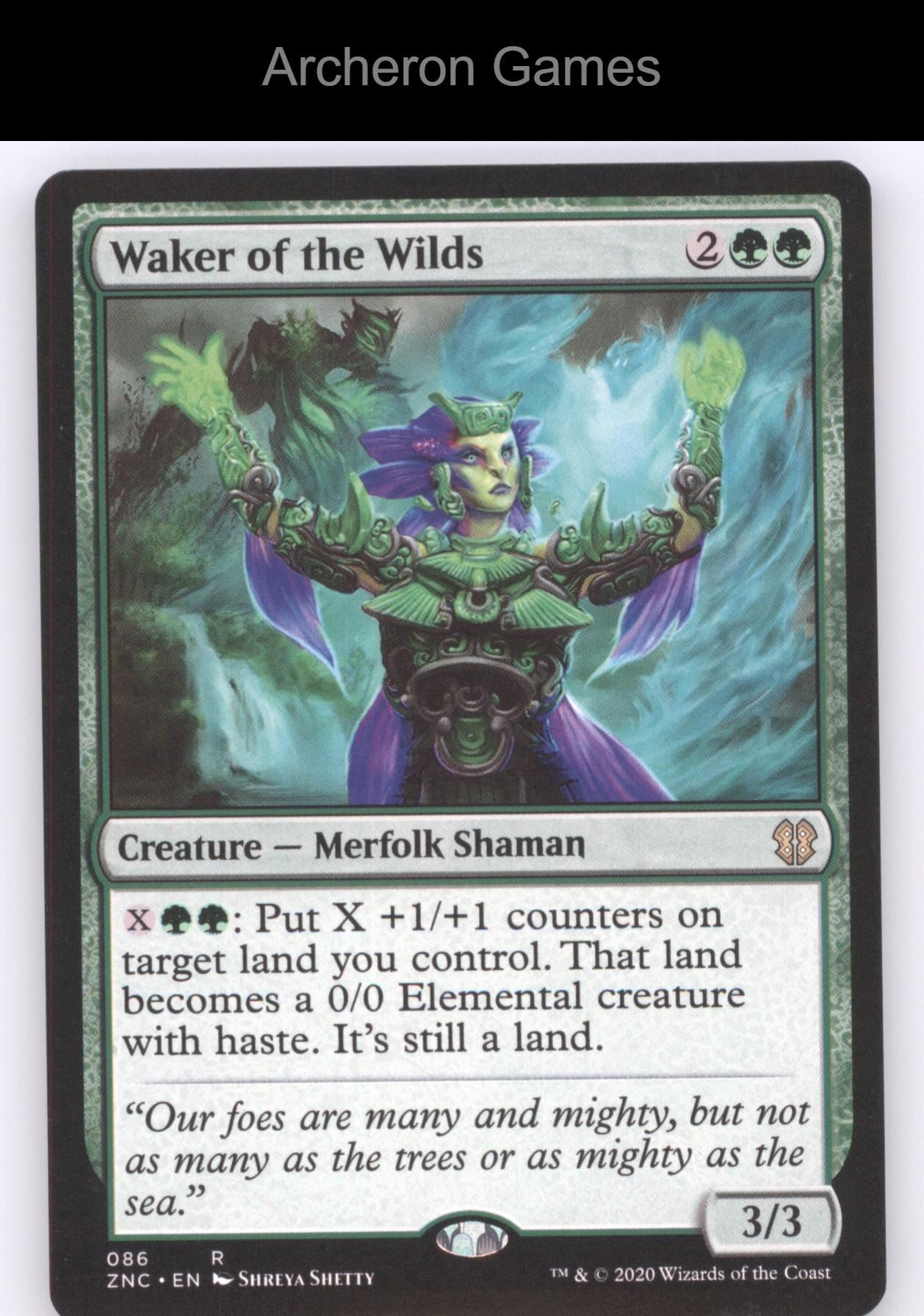 Waker of the Wilds 86 R MTG Card Commander: Zendikar Rising