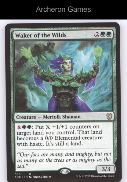 Waker of the Wilds 86 R MTG Card Commander: Zendikar Rising