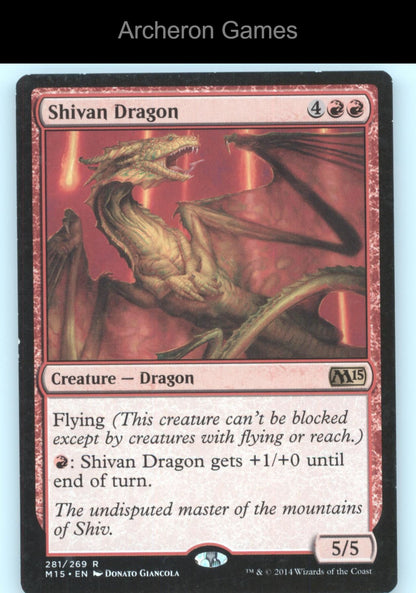 Shivan Dragon 281 R MTG Card Magic 2015 (M15)