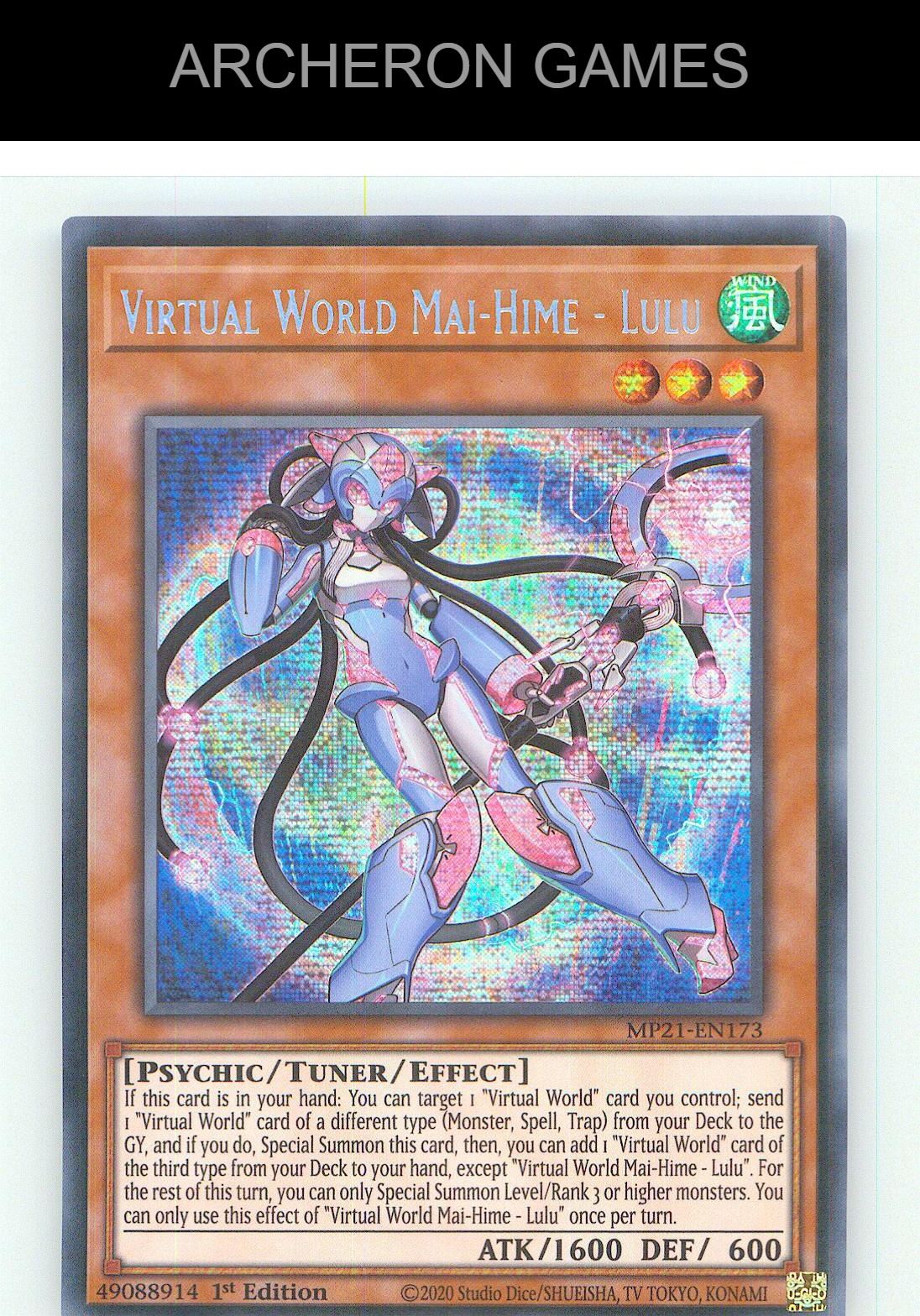 Virtual World Mai-Hime - Lulu Prismatic Secret Rare YUGIOH Card 1st Edition