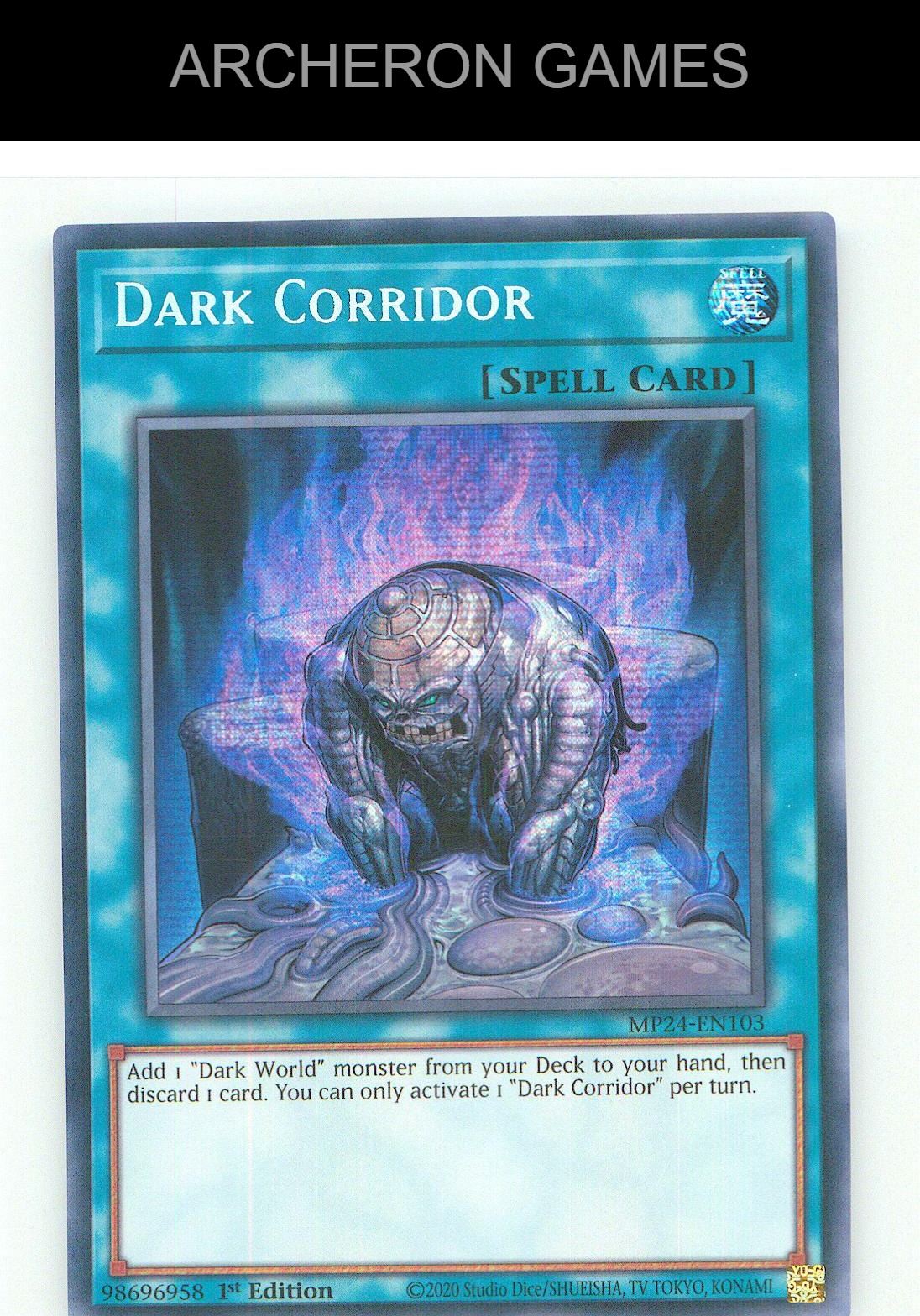 Dark Corridor Prismatic Secret Rare YUGIOH Card 1st Edition