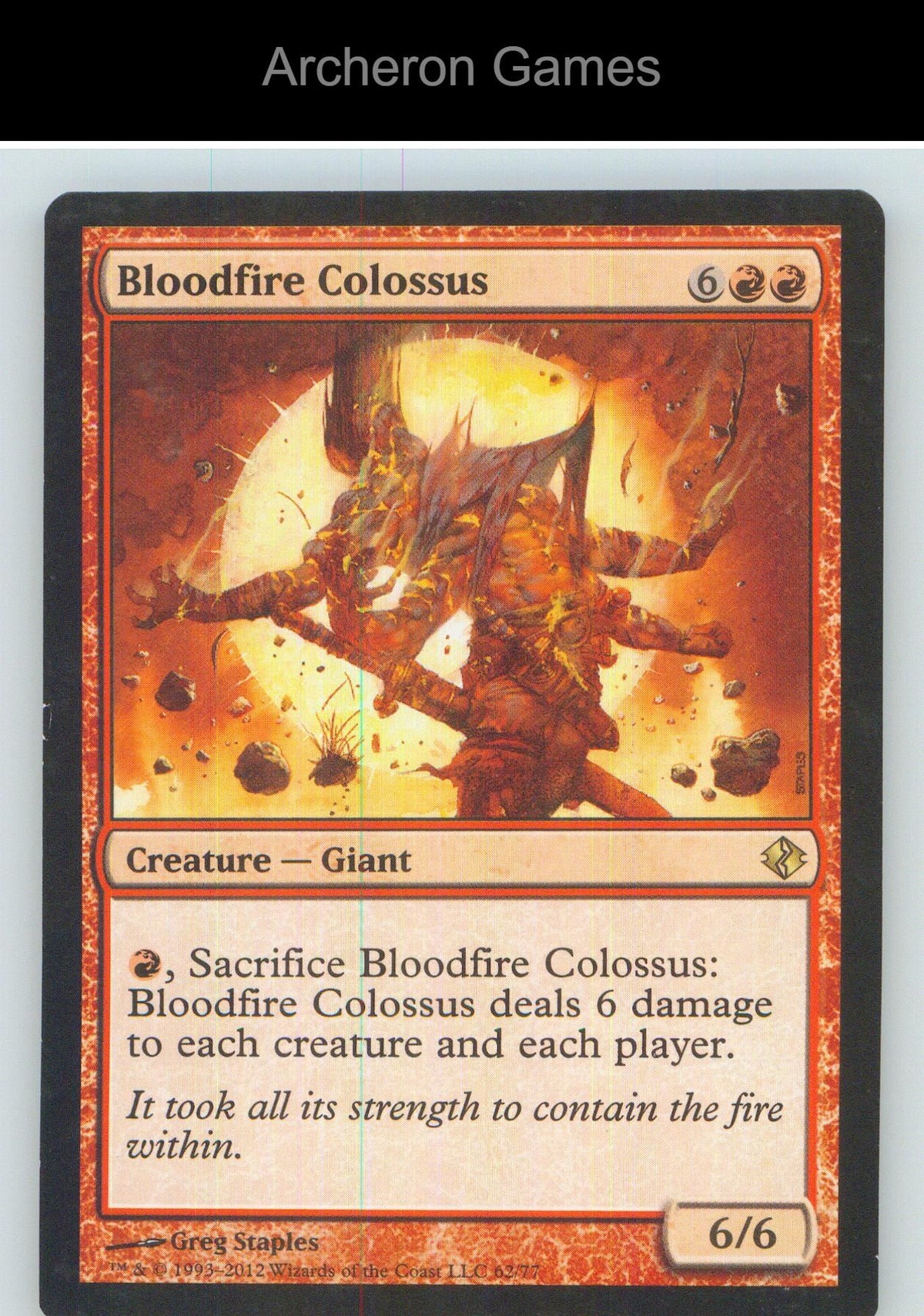 Bloodfire Colossus 10E 191 R MTG Card NM/EX+
