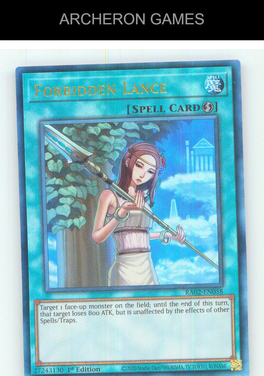 Forbidden Lance (PCR) Prismatic Collector's Rare YUGIOH Card 1st Edition