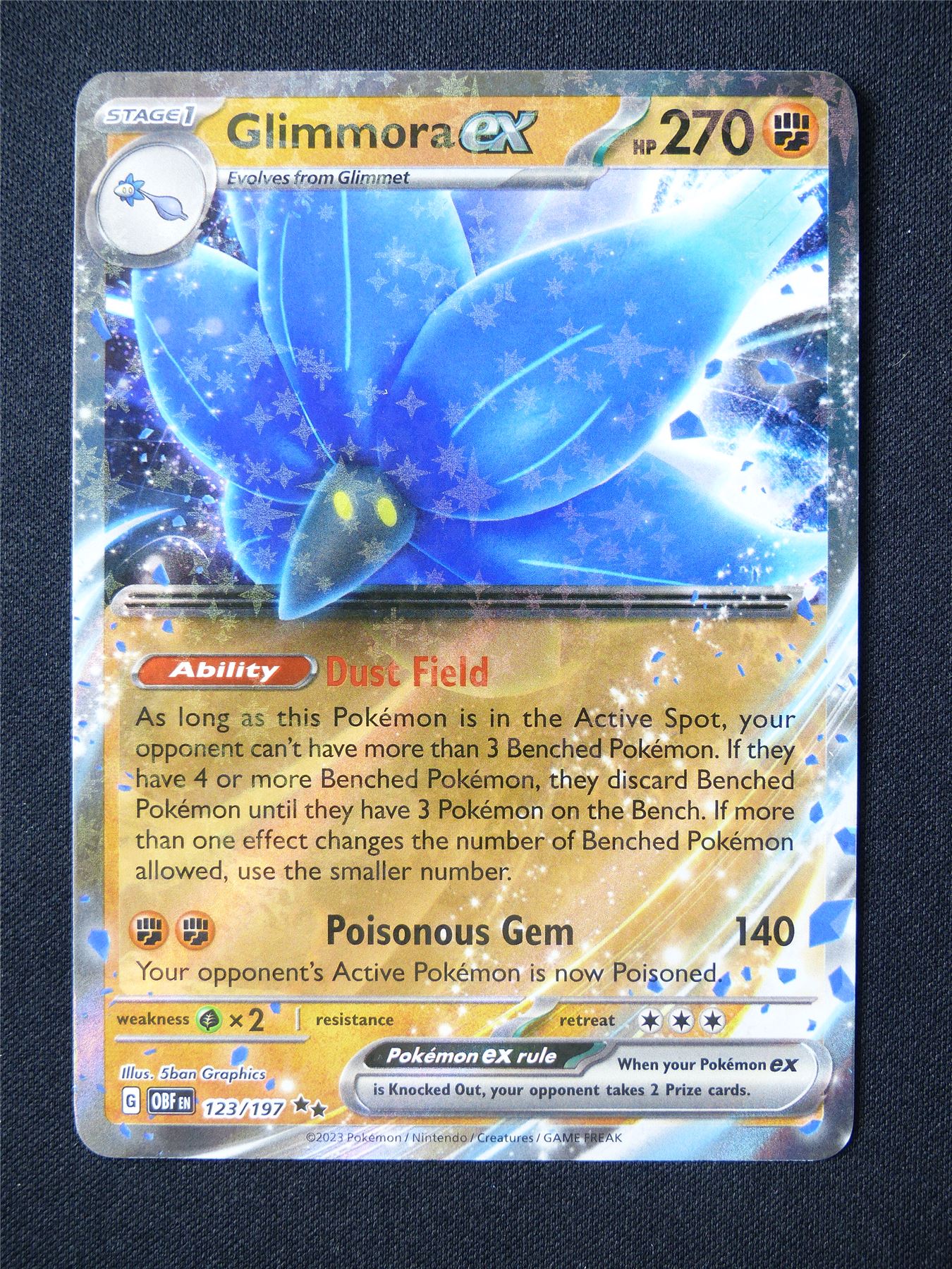 Glimmora EX 123/197 Holo - Pokemon Card #61Y