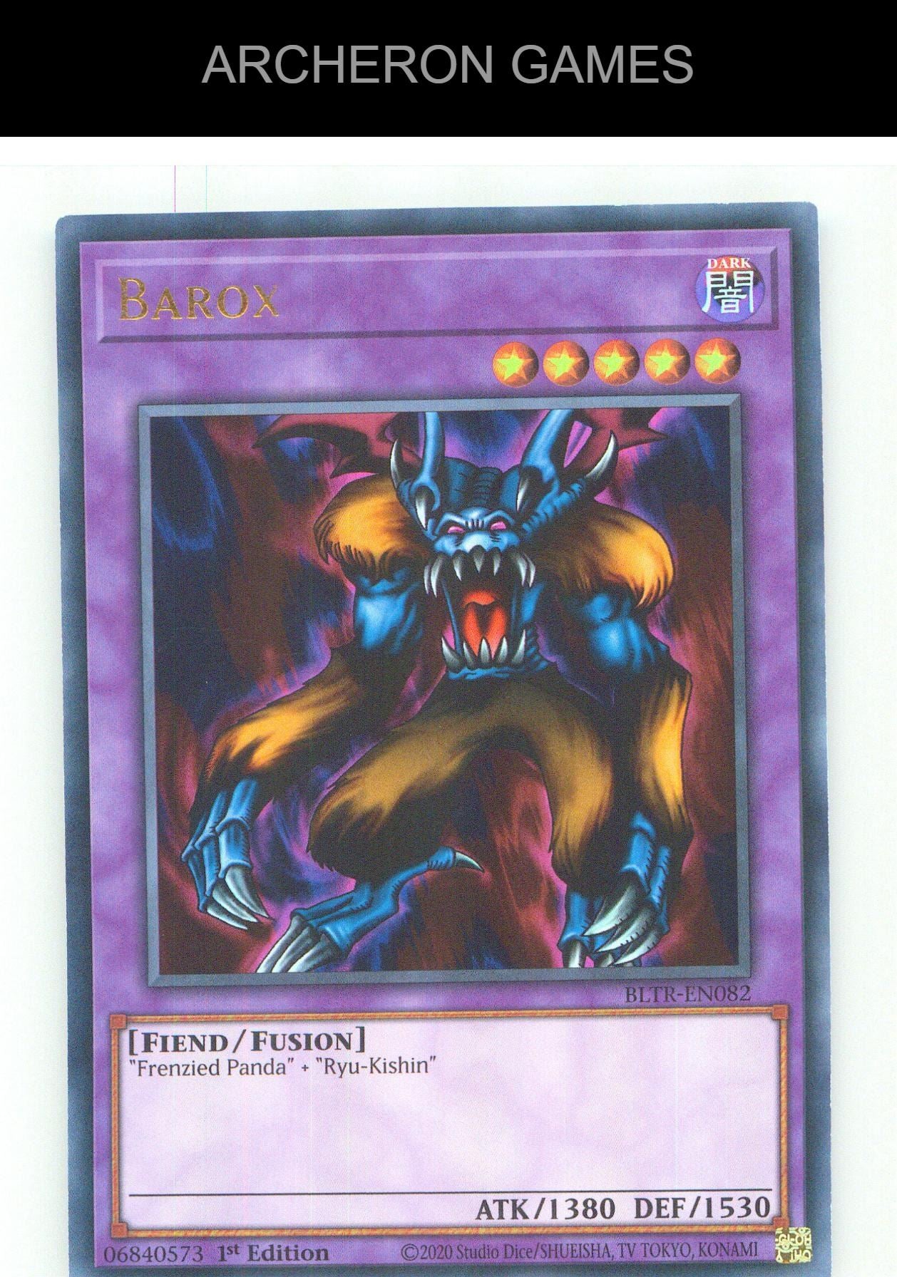 Barox UR YUGIOH Card 1st Edition