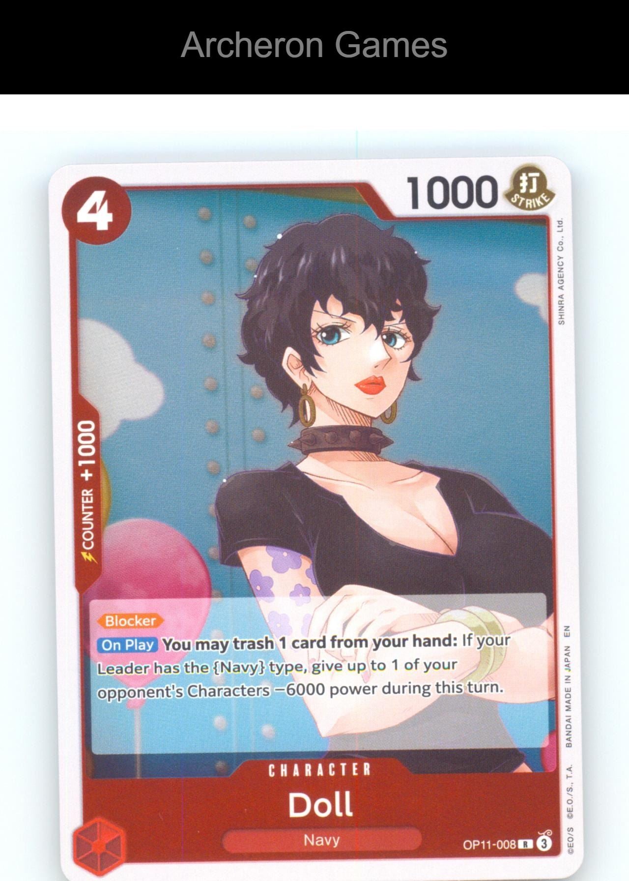 Doll OP11-008 R One Piece Card NM/EX+ Foil