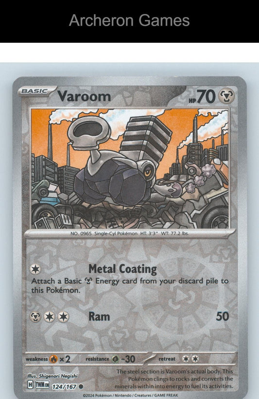 Pokemon Card Varoom TWM 124/167 C Twilight Masquerade Reverse Holo