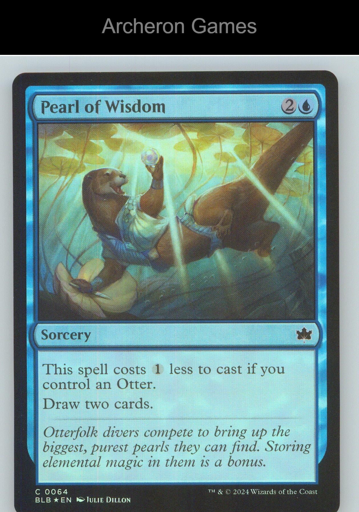 Pearl of Wisdom BLB 64 C MTG Card NM/EX+ Foil