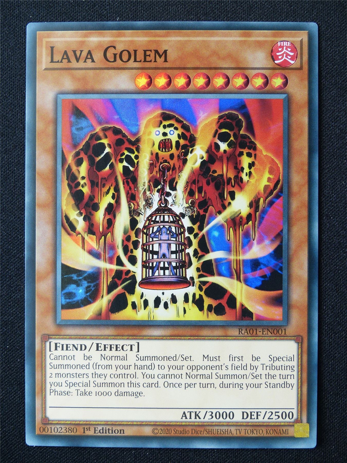 Lava Golem RA01 Super Rare - 1st ed Yugioh Card #6O