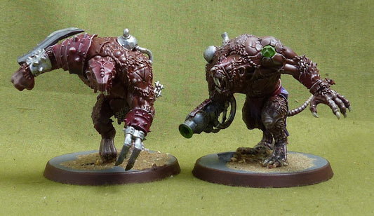 Rat Ogors set of 2 Painted - Skaven - Warhammer AoS #1C0