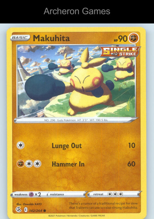 Pokemon Card Makuhita FST 142/264 C Fusion Strike