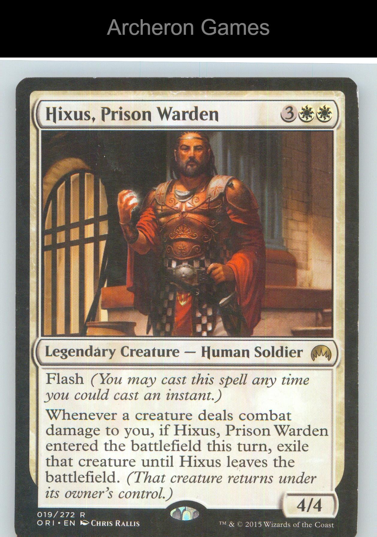 Hixus, Prison Warden ORI 19 R MTG Card NM/EX+