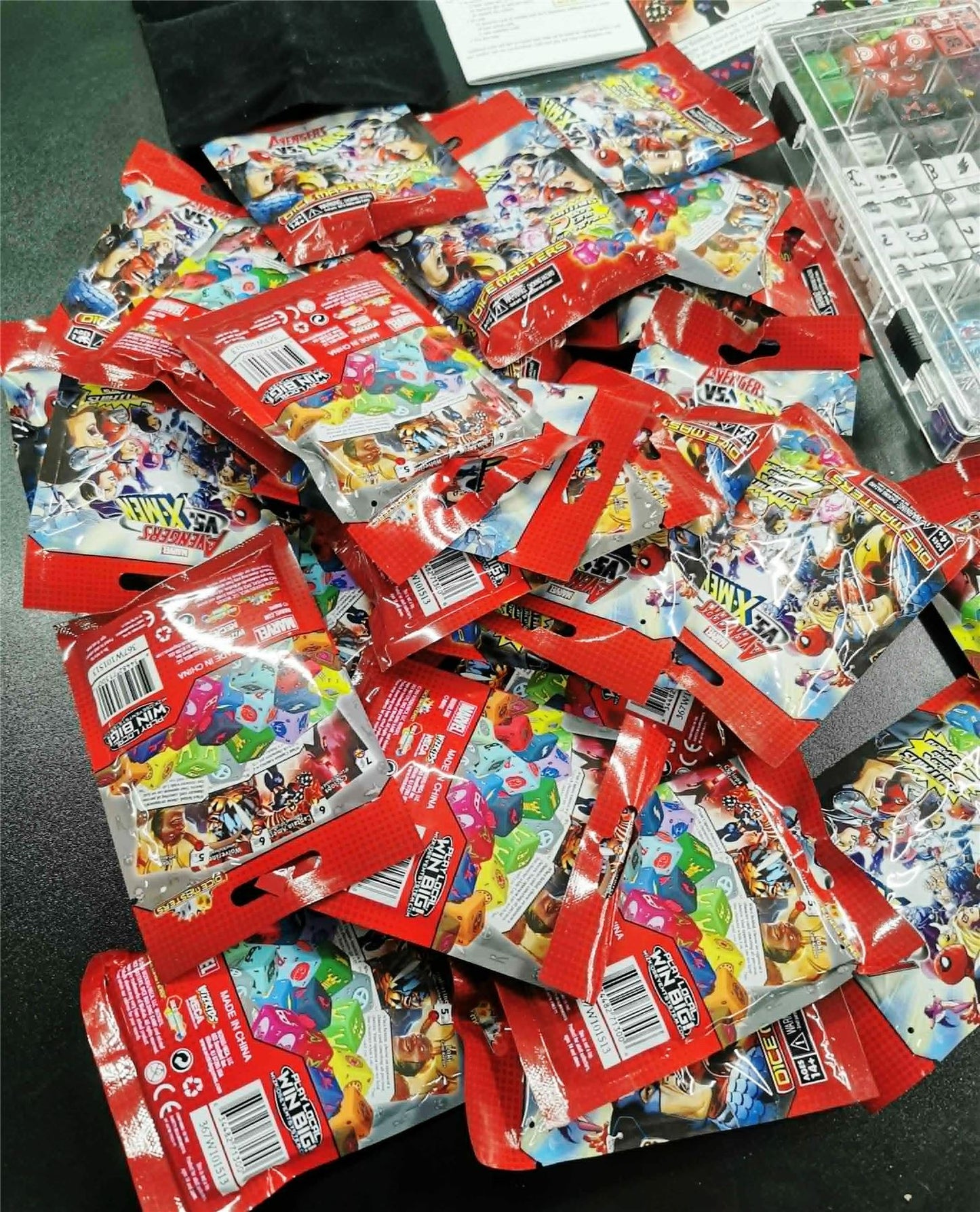 Marvel Dicemaster Collection with 34 boosters & Dice trays #D9
