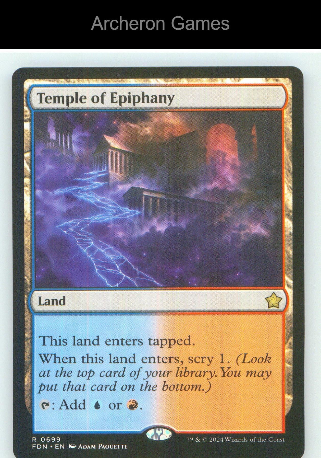Temple of Epiphany FDN 699 R MTG Card NM/EX+