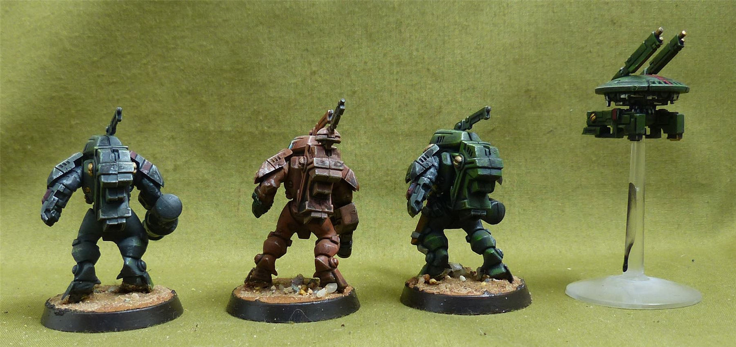 XV25 Stealthsuit Team painted - Tau Empire - Warhammer 40K #5BG