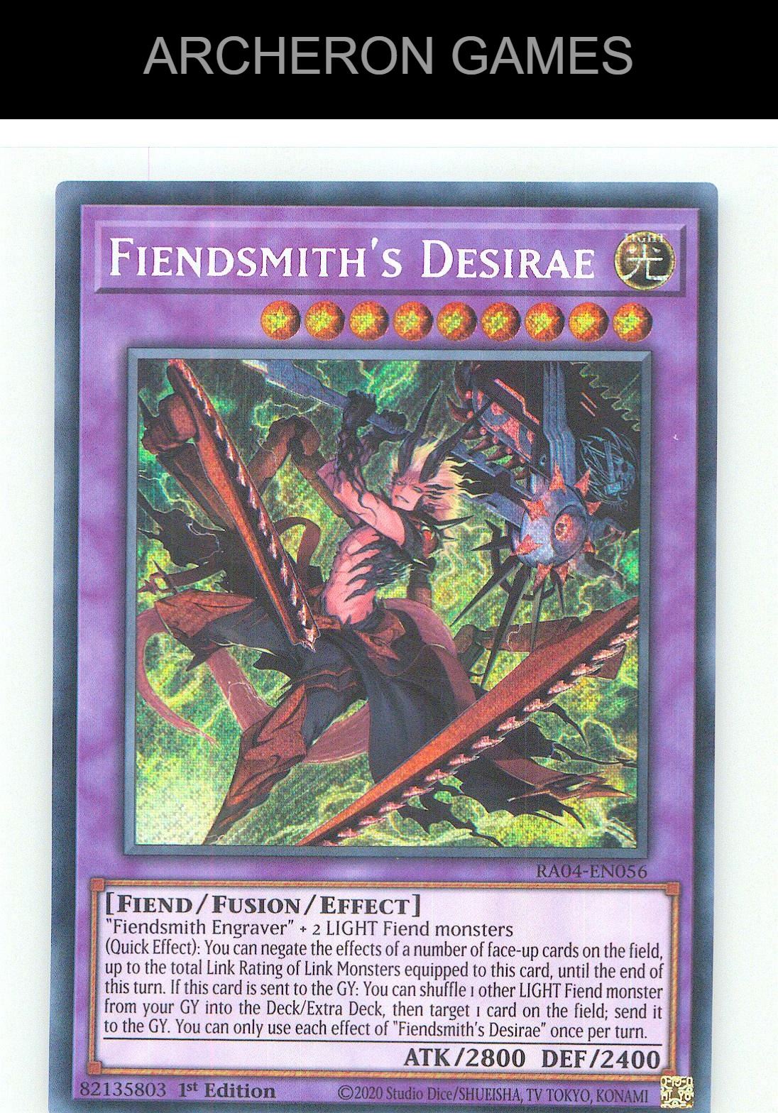 Fiendsmith's Desirae (Secret Rare) SEC YUGIOH Card 1st Edition