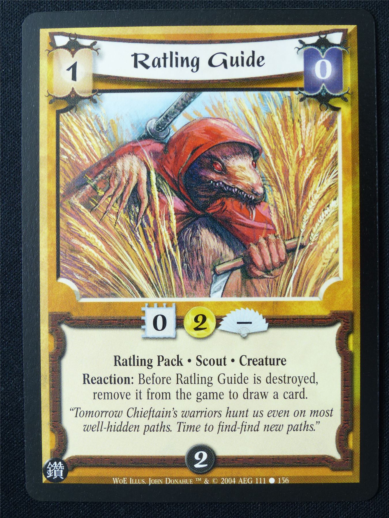 Ratling Guide - WoE - Legend of the Five Rings L5R Card #12X