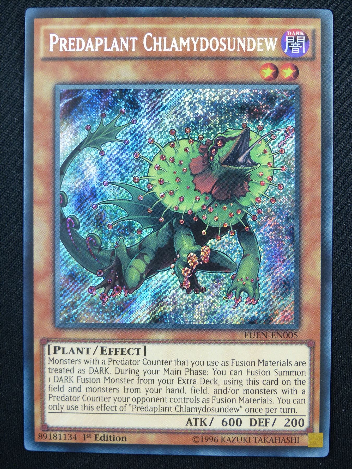 Predaplant Chlamydosundew FUEN Secret Rare - 1st ed Yugioh Card #4I6