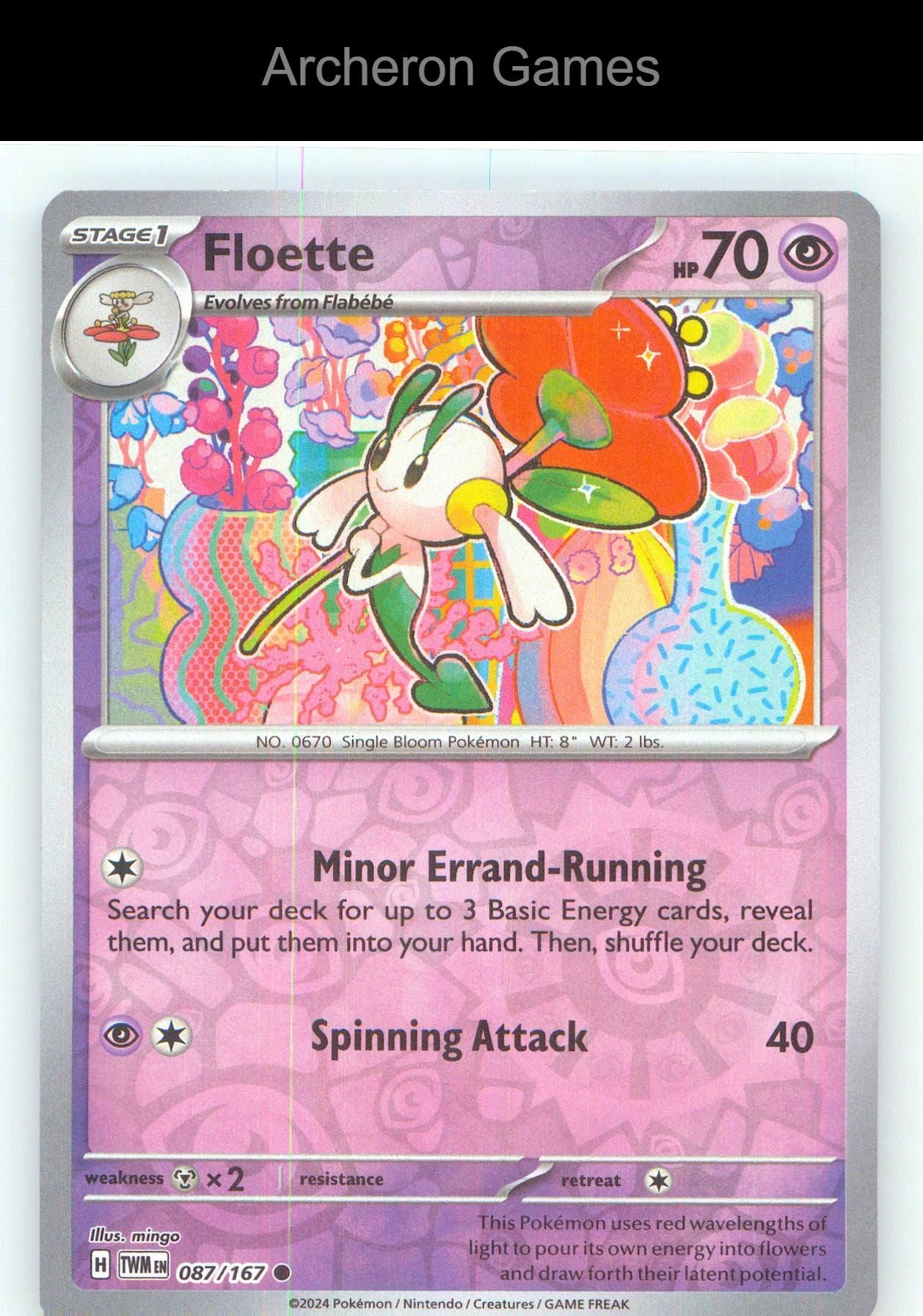 Pokemon Card Floette TWM 087/167 C Twilight Masquerade Reverse Holo