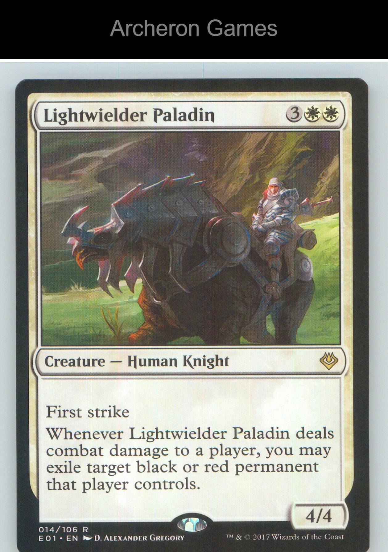 Lightwielder Paladin E01 14 R MTG Card NM/EX+
